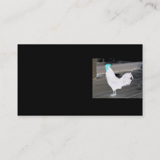 Business card - Black with white rooster