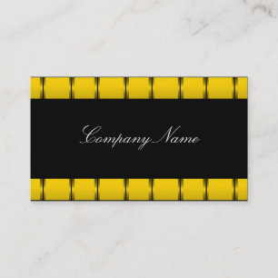 Business Card Black Yellow Metal
