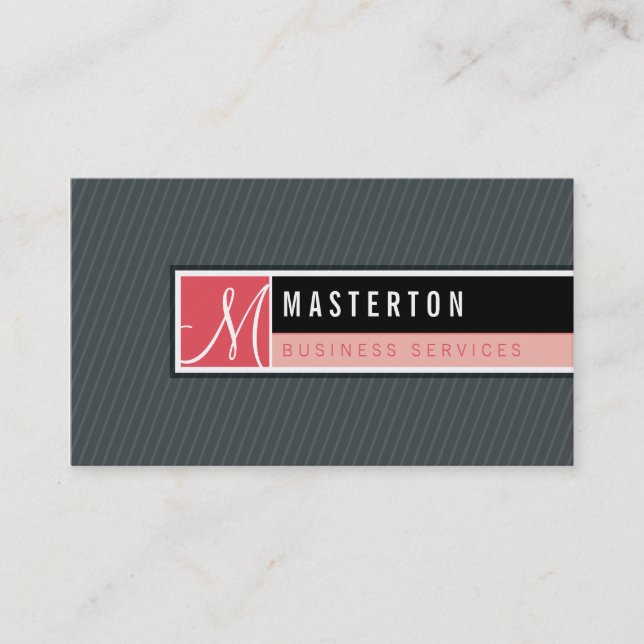 BUSINESS CARD :: blocked monogram 7 (Front)