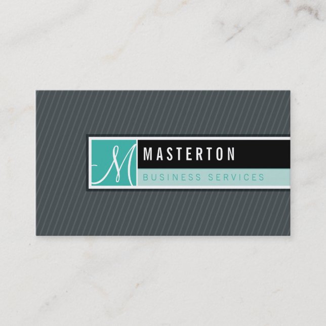 BUSINESS CARD :: blocked monogram 8 (Front)