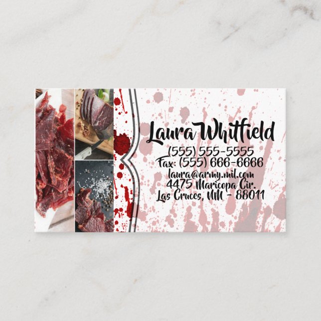 Business Card Blood Splatter Vampire Gothic (Front)