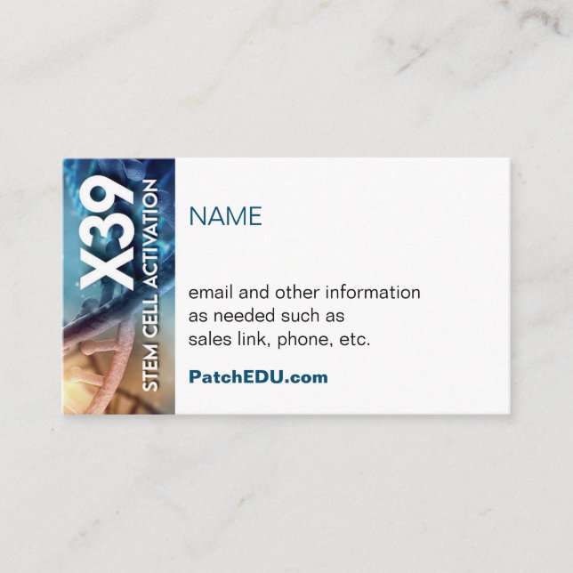Business Card - Blue - Customisable (Front)