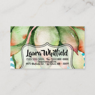 Business Card Boho Cacti Cactus Succulent Bohemi