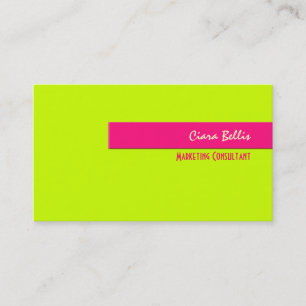 Business Card, bold {customisable background} Card