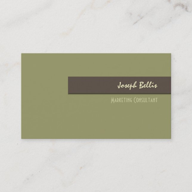 Business Card, bold {customisable background} Card (Front)