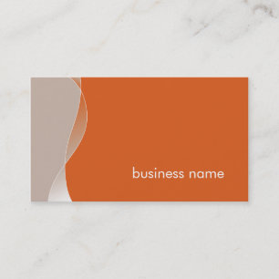 BUSINESS CARD bold modern swish brown orange