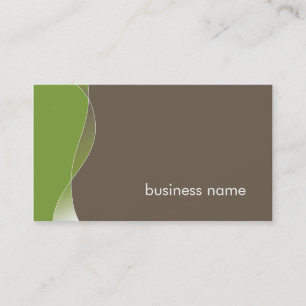 BUSINESS CARD bold modern swish green brown