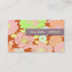 Business Card, bold poppies Card