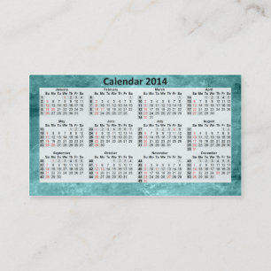 Business Card Calendar 2014