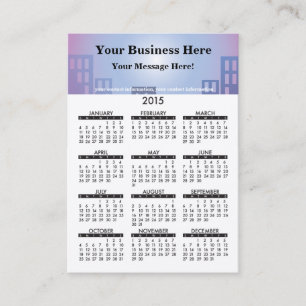 Business Card Calendar City Realtors