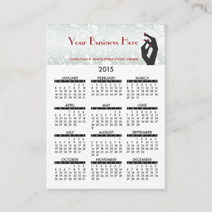 Business Card Calendar Nail Salon
