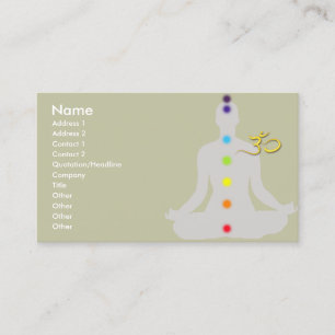 Business card, Chakra colours and om symbol Card