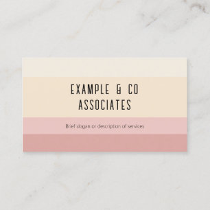 Business Card, Colour Block Pink Beige, no logo Card