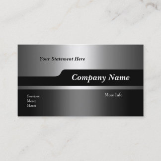 Business Card Company Elegant Black Silver
