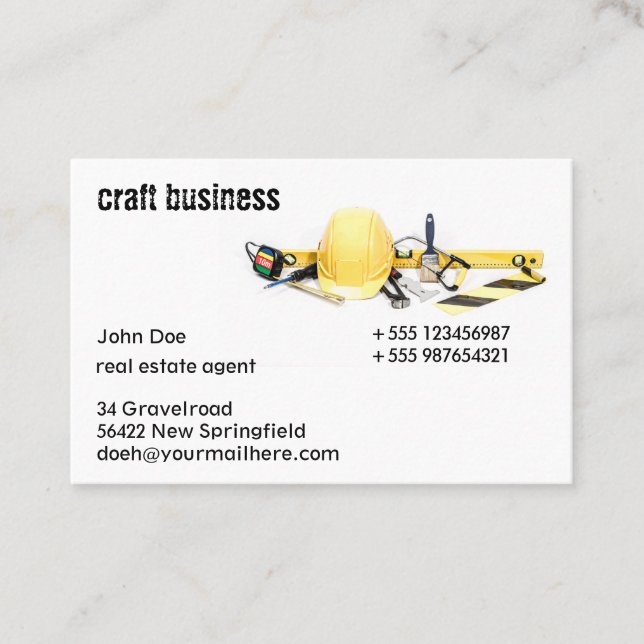 Business card Construction and Craft 6 (Front)