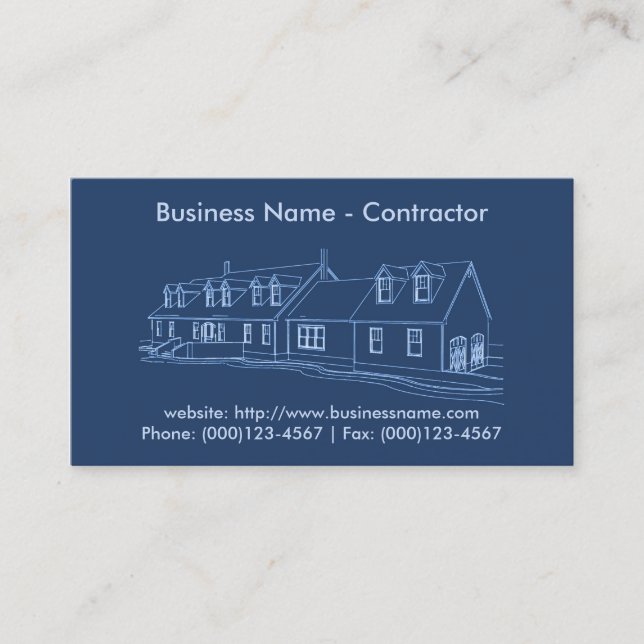 Business Card: Contractor / Construction Card (Front)