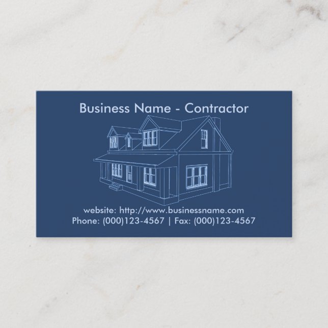 Business Card: Contractor / Construction Card (Front)