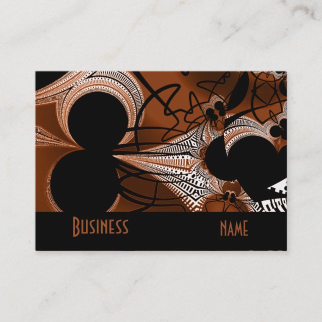 Business Card Copper Abstract Brown Black 2 (Front)