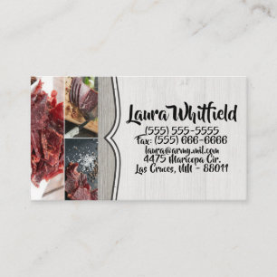 Business Card cotton plant berries barn wood rusti