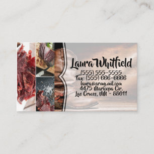Business Card Cowboy Boots Barn Wood Rustic Countr