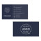 Business Card | Custom Icons Logo Modern Navy Blue