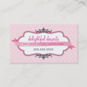 BUSINESS CARD cute stylish pink pastel pale baby