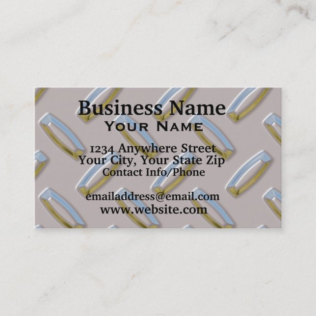 Business Card Diamond Plate (Front)