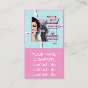 Business Card - Diamonds & Martinis