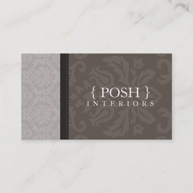 BUSINESS CARD :: divinely damask L 2 (Front)