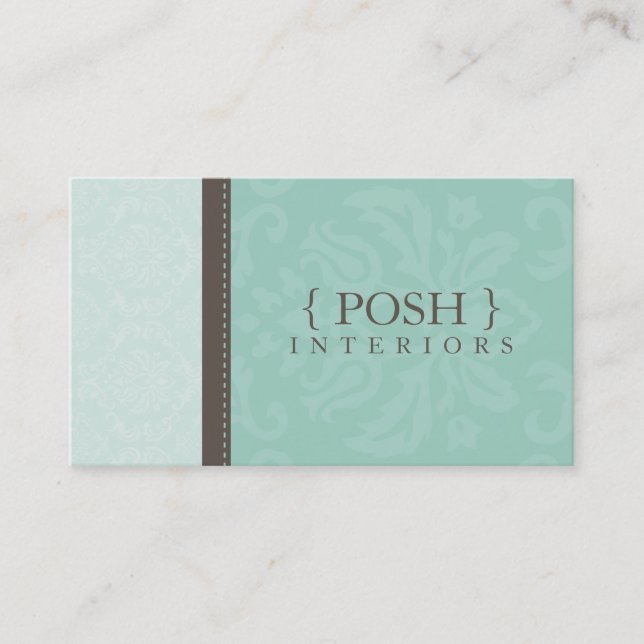 BUSINESS CARD :: divinely damask L 7 (Front)