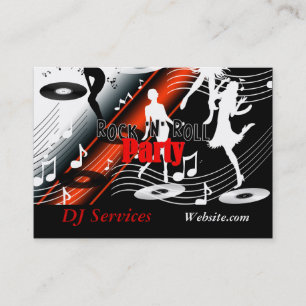 Business Card DJ Disc Jockey Retro Music Party