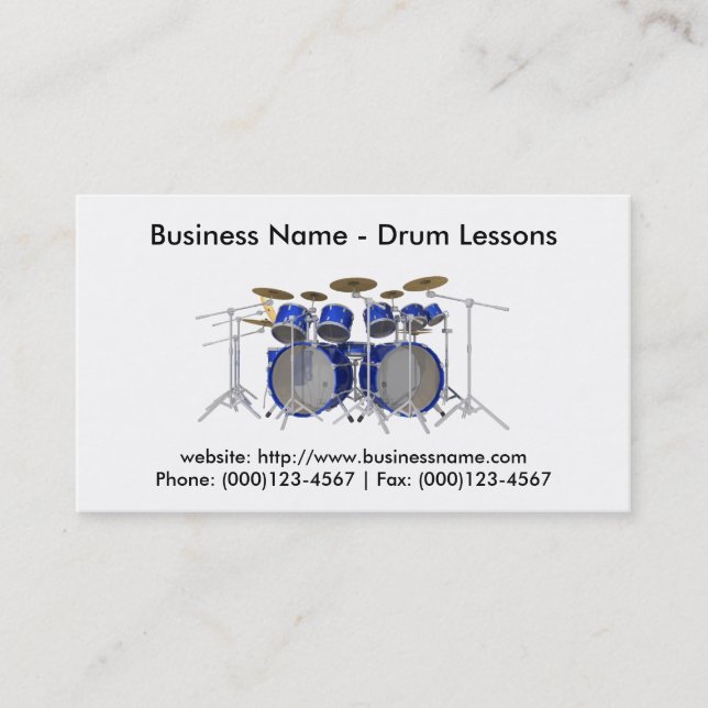 Business Card: Drum Lessons Card (Front)