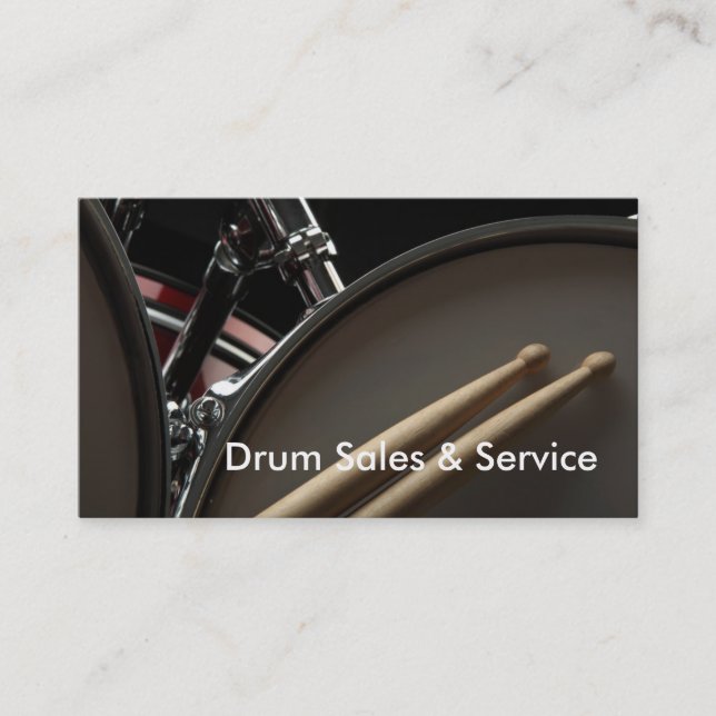 Business Card: Drum Sales & Service Card (Front)
