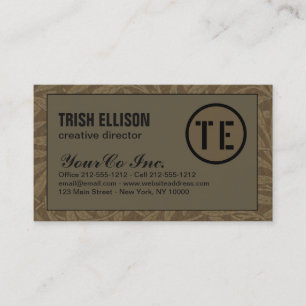 Business Card Earthy Kraft Custom Template Modern