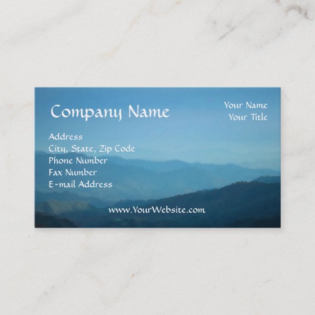 Business Card, Easy to Design Online, Mountain Sky Card (Front)