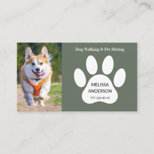 Business Card Editable Template pet dog cat photo