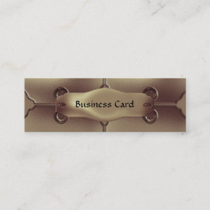 Business Card Elegant Bronze Metal on metal Skinny