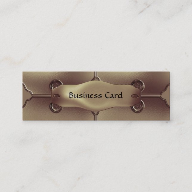 Business Card Elegant Bronze Metal on metal Skinny (Front)