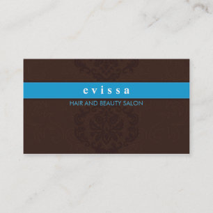 BUSINESS CARD elegant finesse brown aqua blue