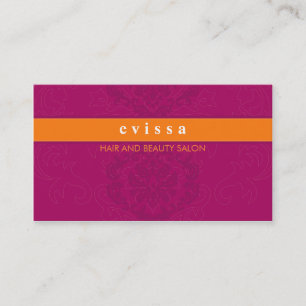 BUSINESS CARD elegant finesse hot pink orange