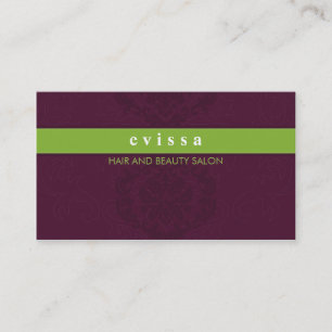BUSINESS CARD elegant finesse plum lime green