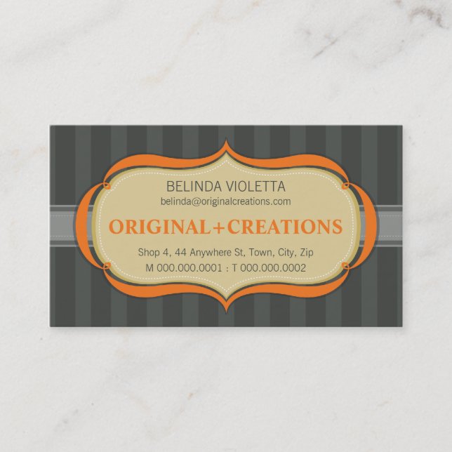 BUSINESS CARD :: elegant flamboyant L10 (Front)