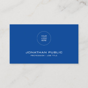 Business Card Elegant Modern Deep Blue Template