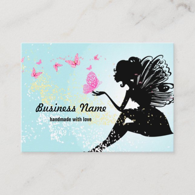 business card - fairy, butterfly, fantastic (Front)