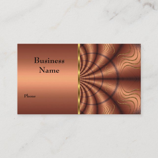 Business Card Faux Fabric Copper (Front)