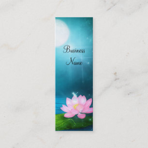 Business Card Fireflies Pink Flower Skinny