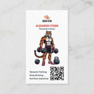 Business card fitness trainer body building gym