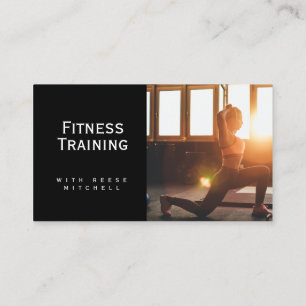 Business Card, Fitness Training Black and White Card