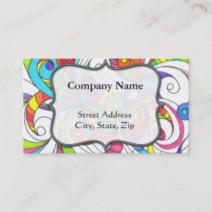 Business Card Floral abstract background