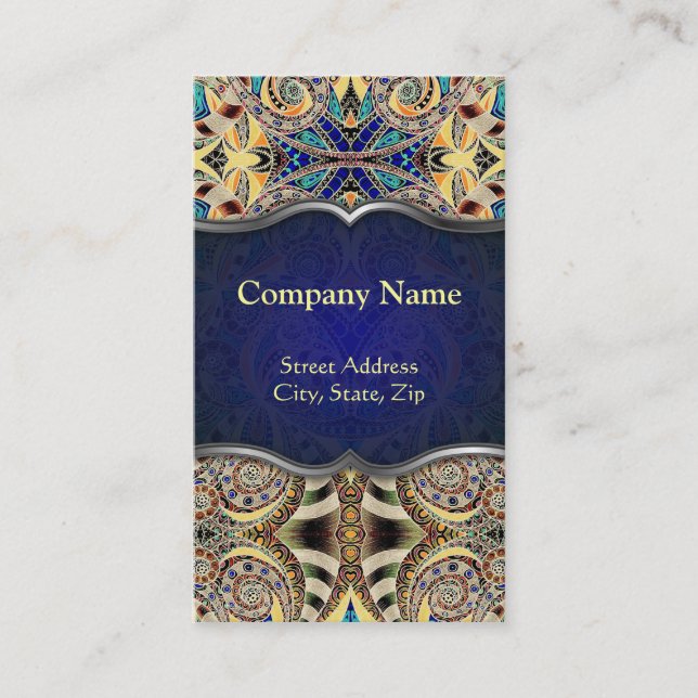 Business Card Floral abstract background (Front)